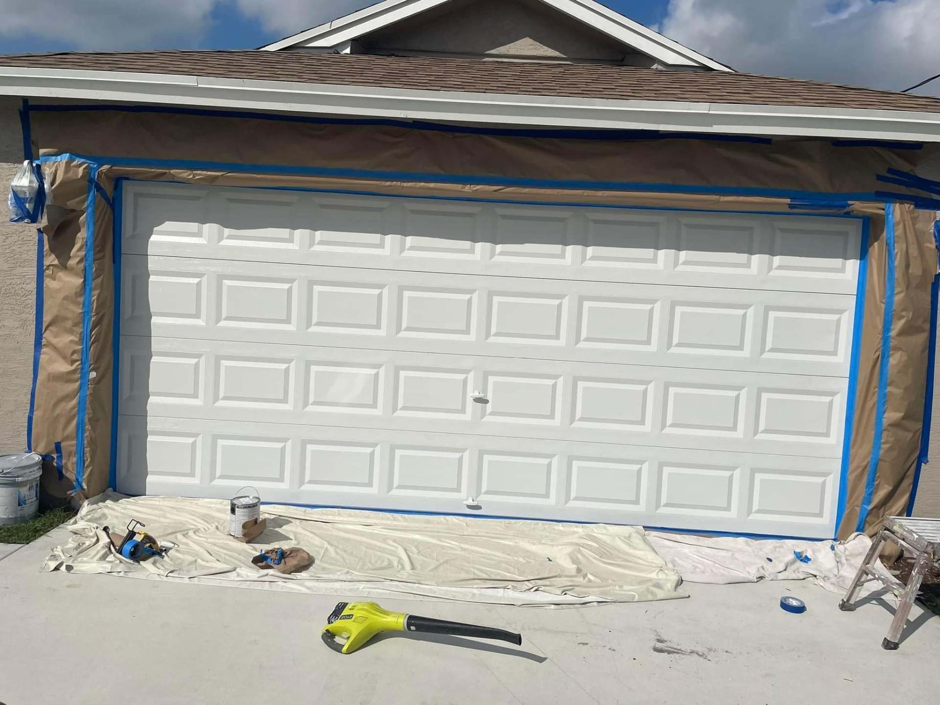 Garage Door Repaint — Stuart — before